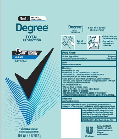 Artwork (Degree Total Protection Clean Dry Spray Antiperspirant Deodorant   Artwork)